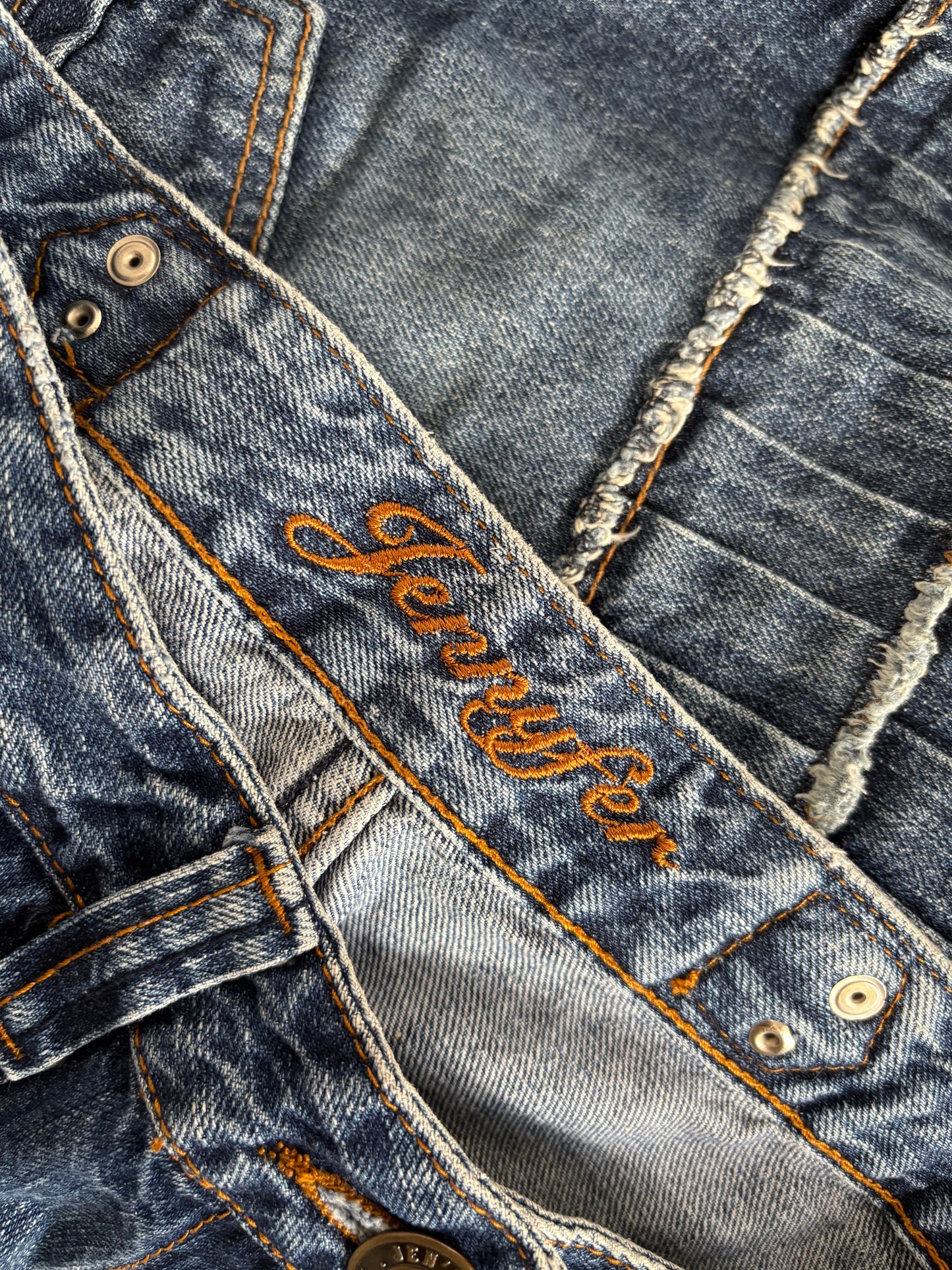 Jupe jean poches cargo