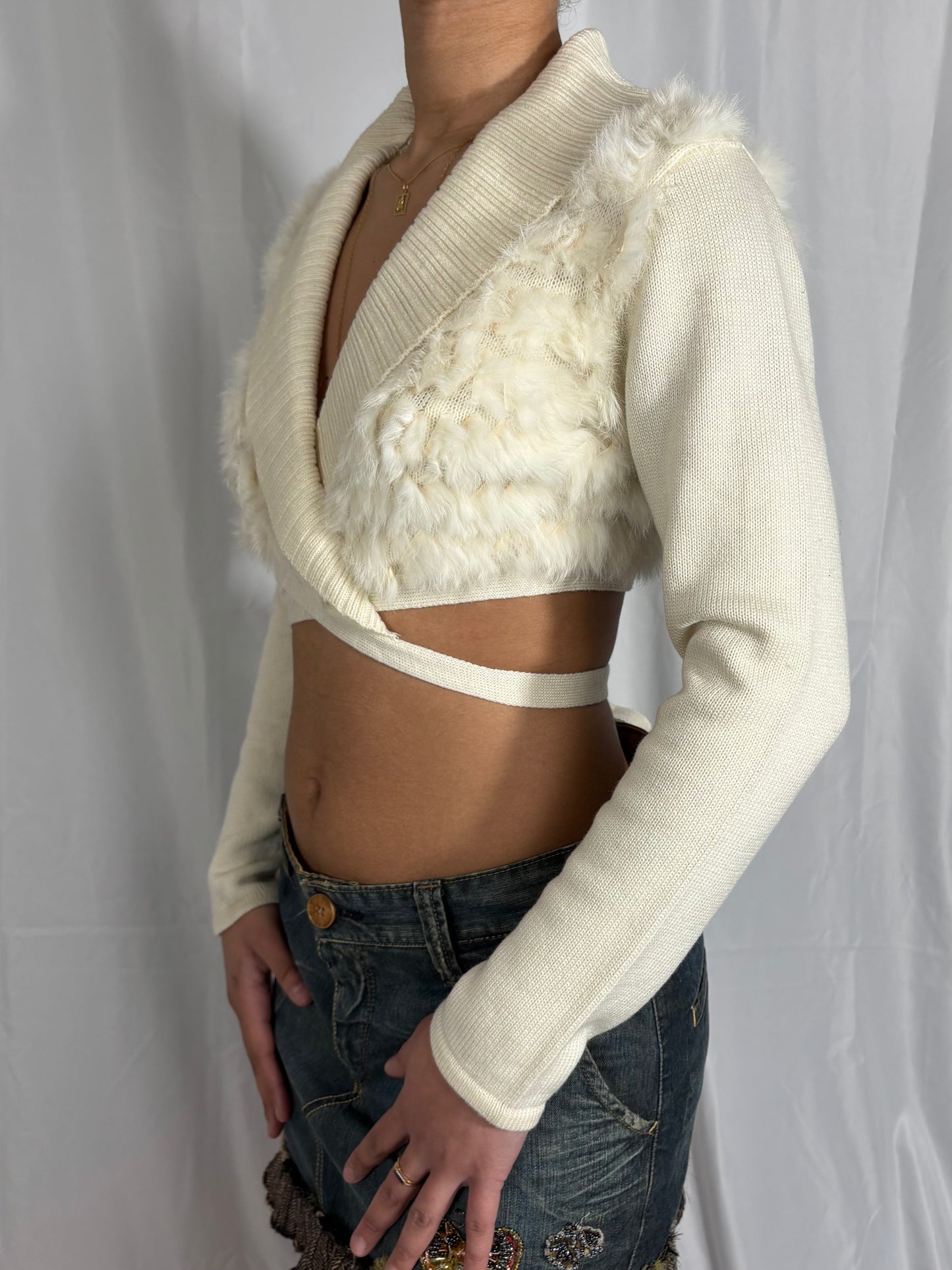 Gilet cache coeur à poiles René Derhy