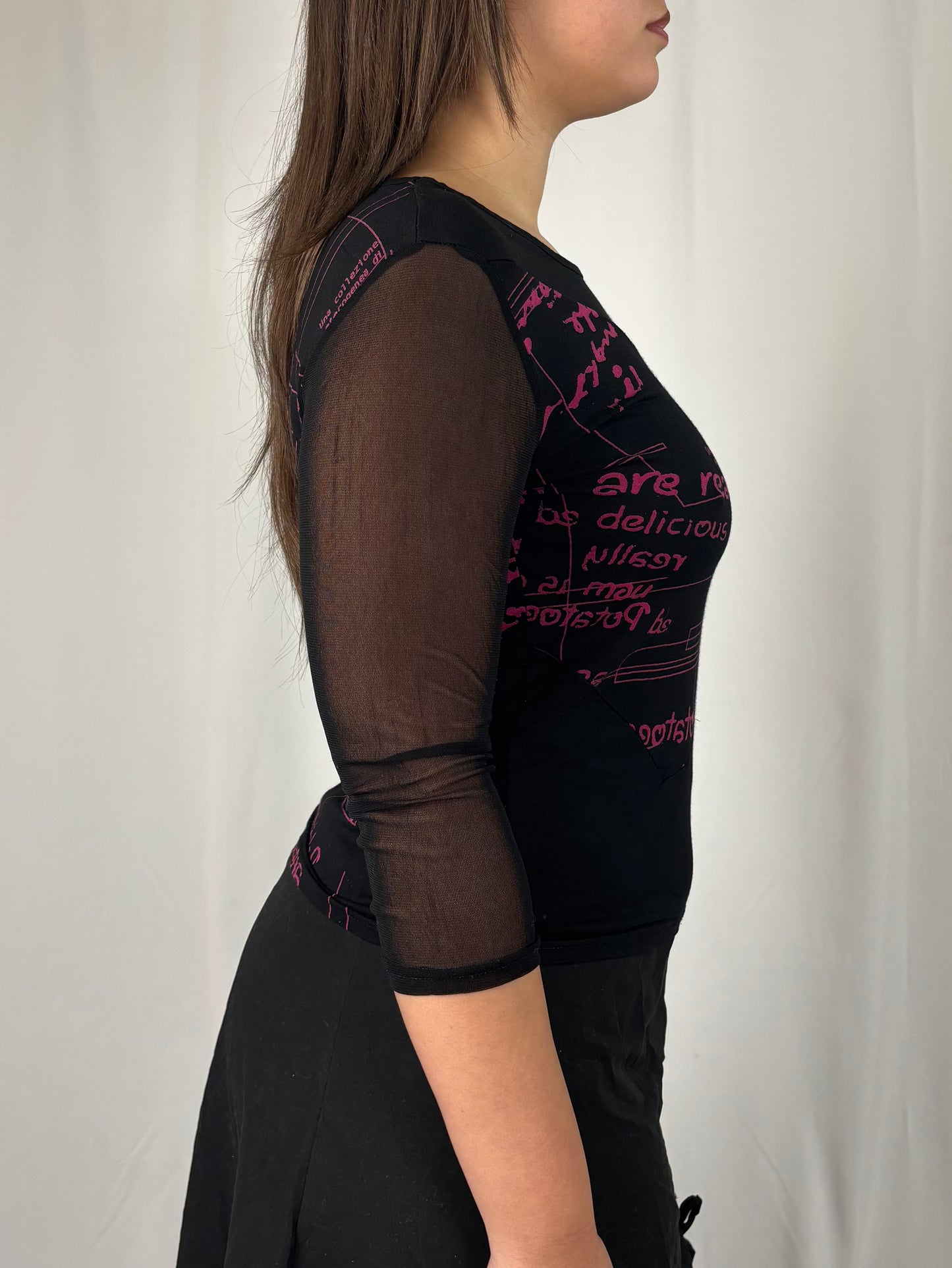 Teeshirt mesh et fuschia