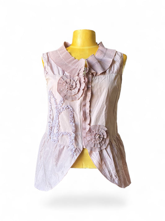 Chemisier sans manches zip romantique