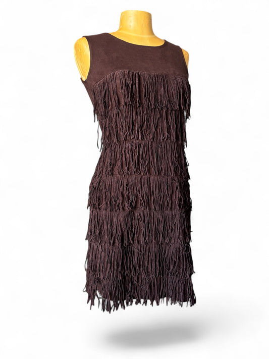 Robe courte à franges