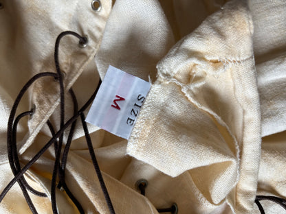 Pantalon flare lacet en lin