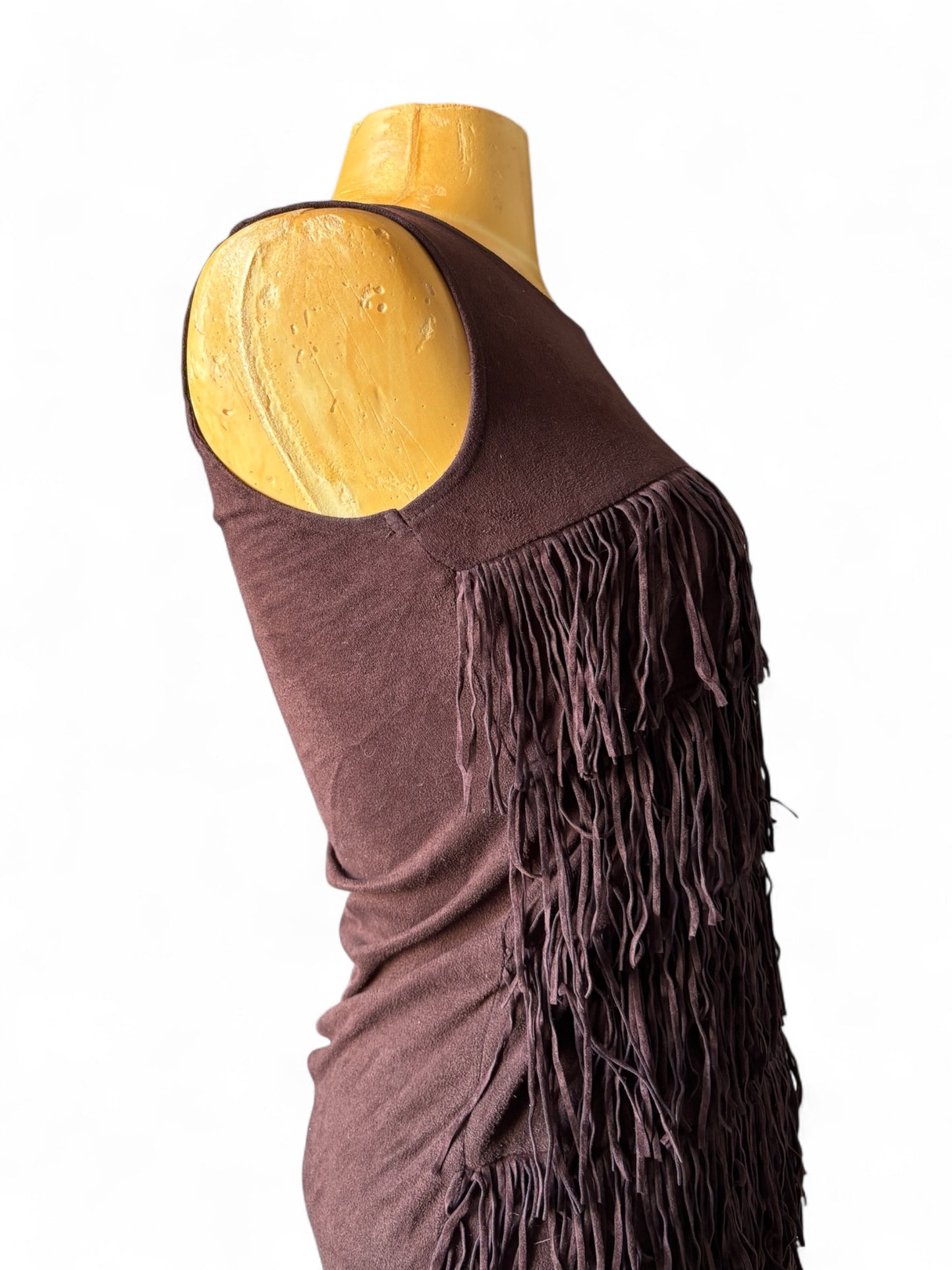 Robe courte à franges