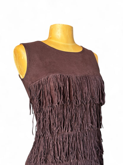 Robe courte à franges