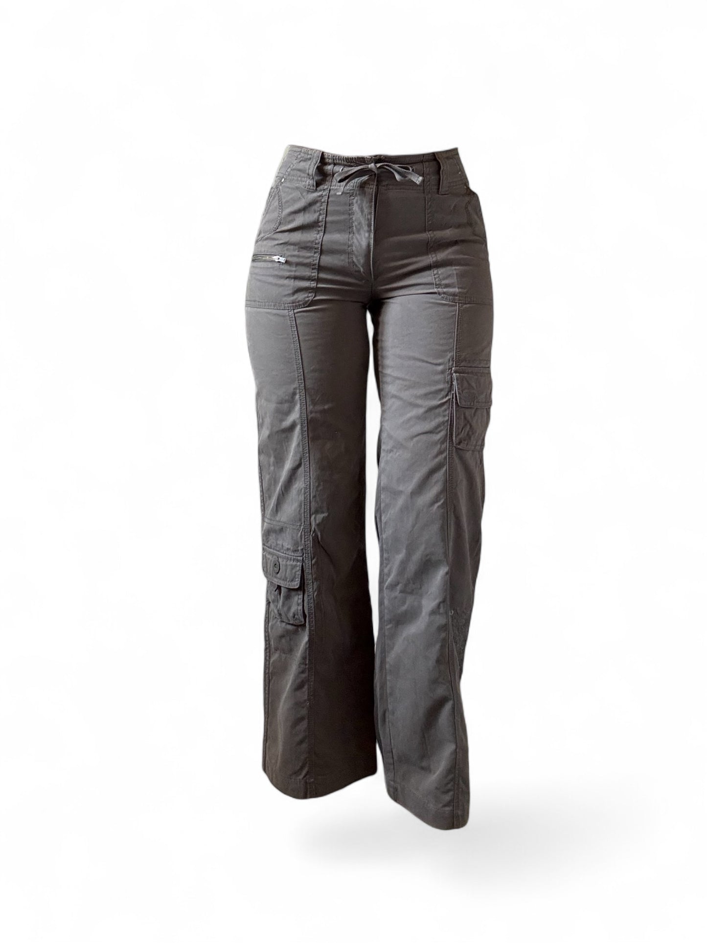 Pantalon cargo broderie floral