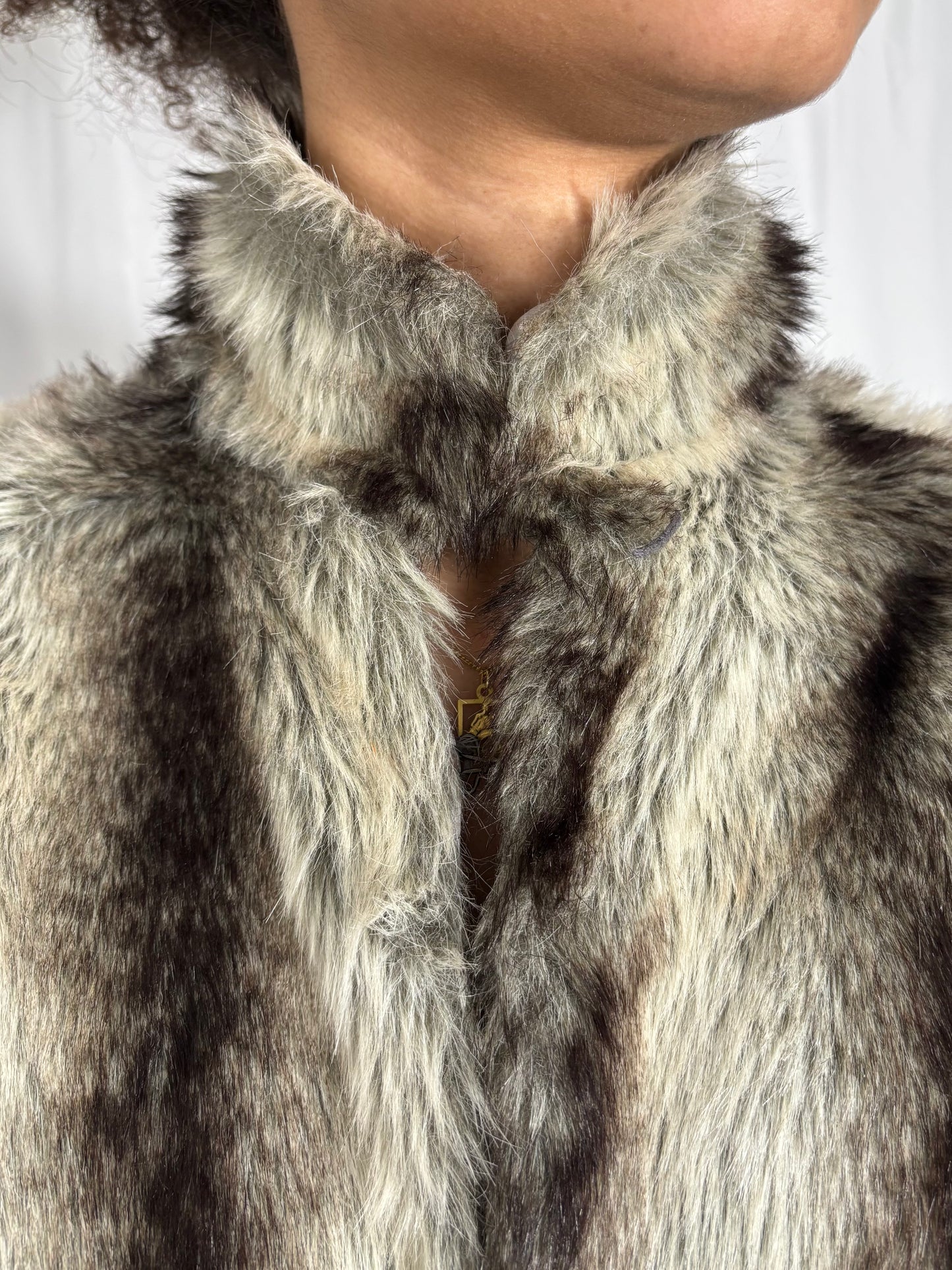 Veste fourrure sans manches