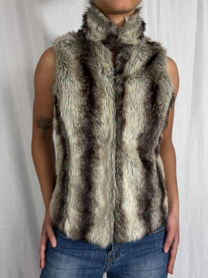 Veste fourrure sans manches