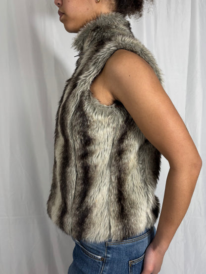 Veste fourrure sans manches
