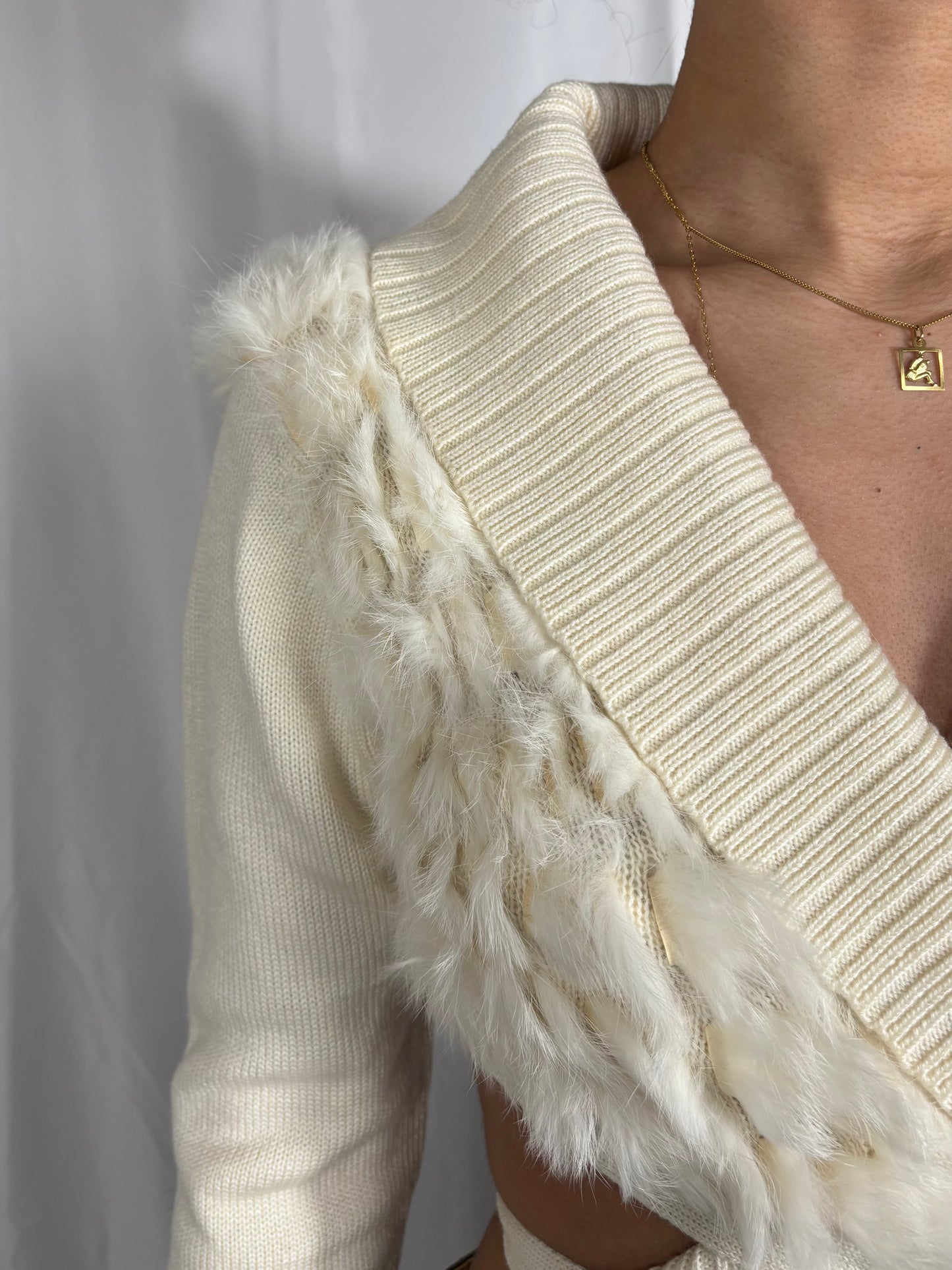 Gilet cache coeur à poiles René Derhy