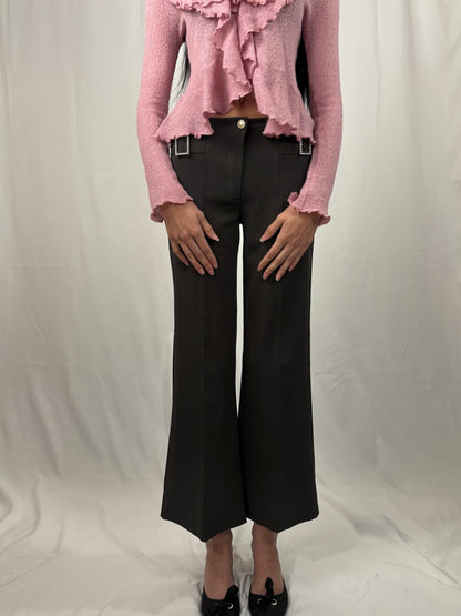 Pantalon tailleur bouble strass