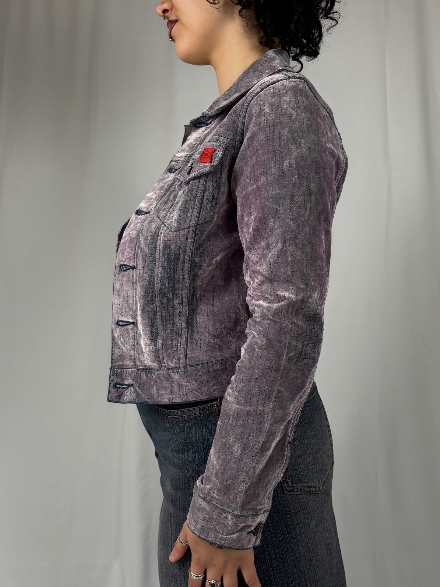 Veste degradée effet velours rose/violet
