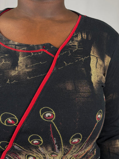 Teeshirt manches longue plume de Paon