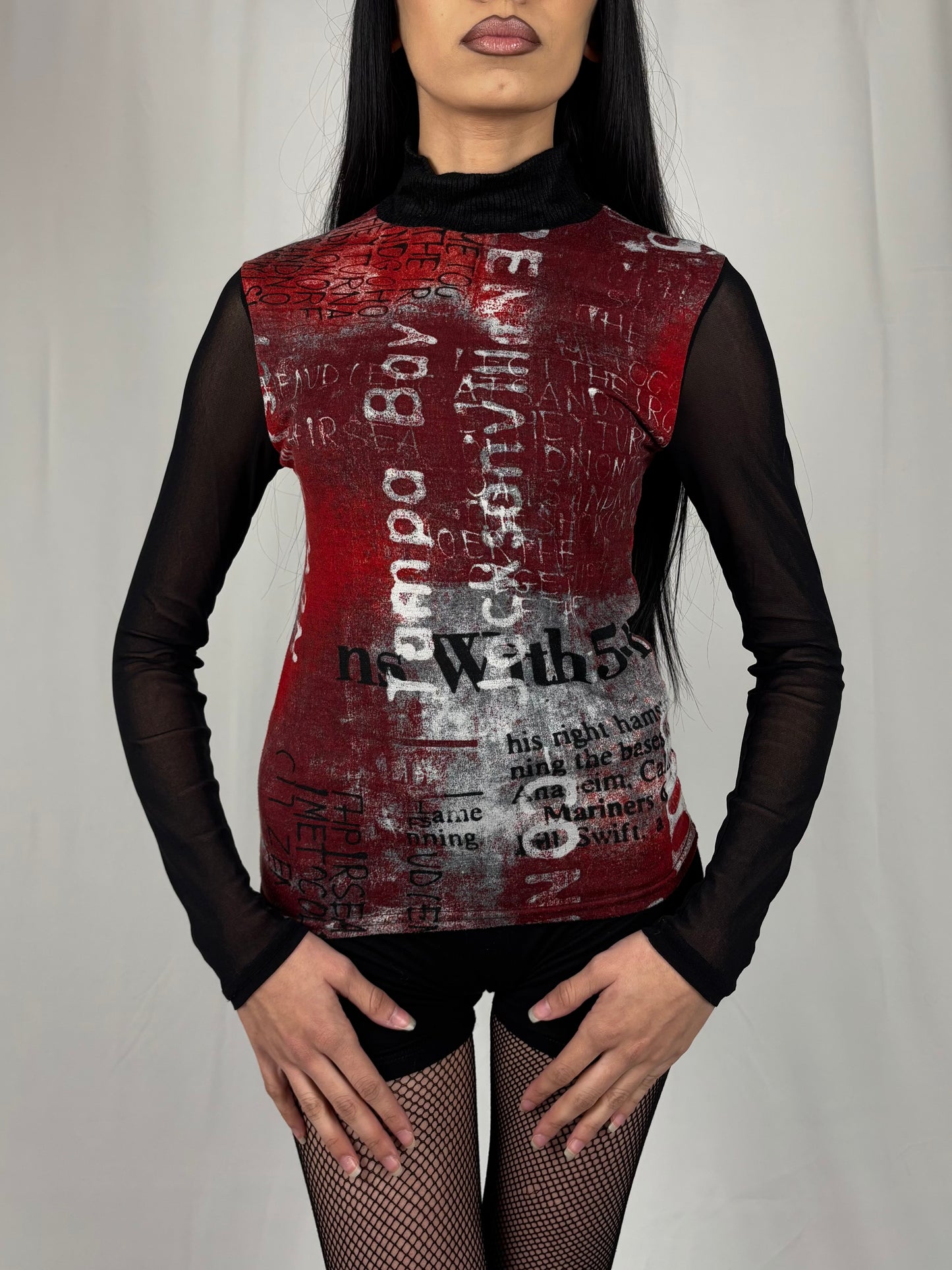 Top col roulé mesh