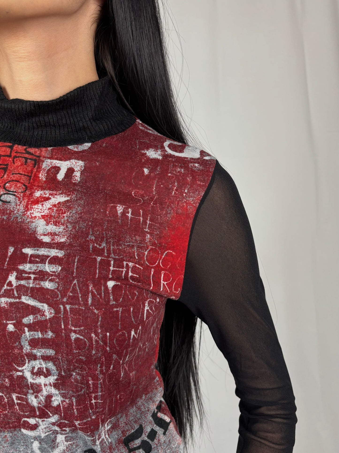 Top col roulé mesh