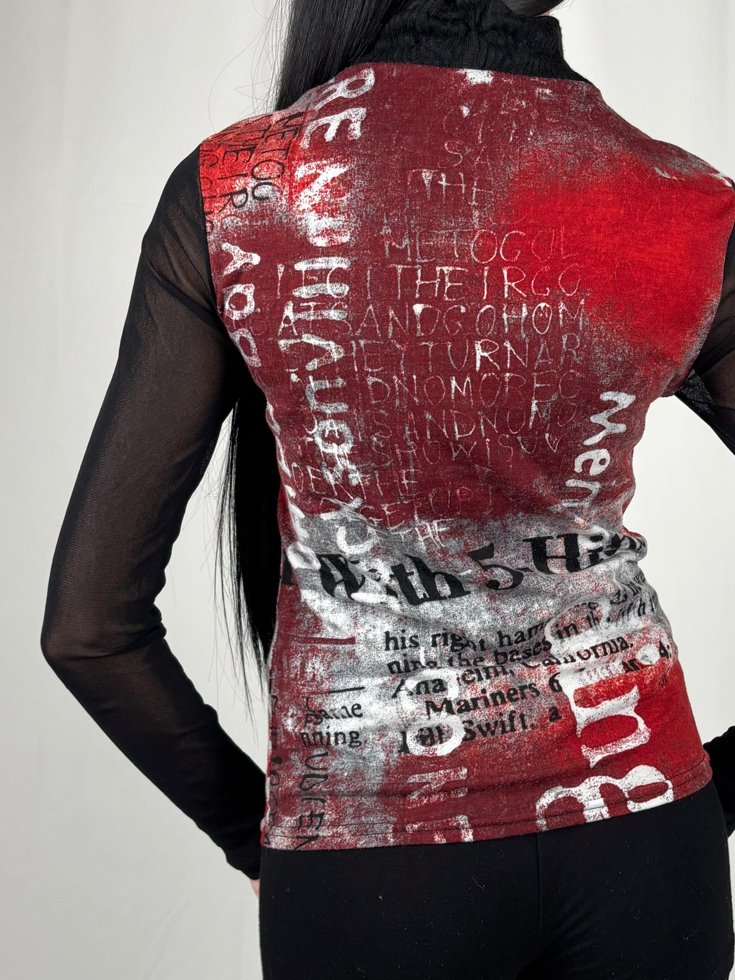 Top col roulé mesh