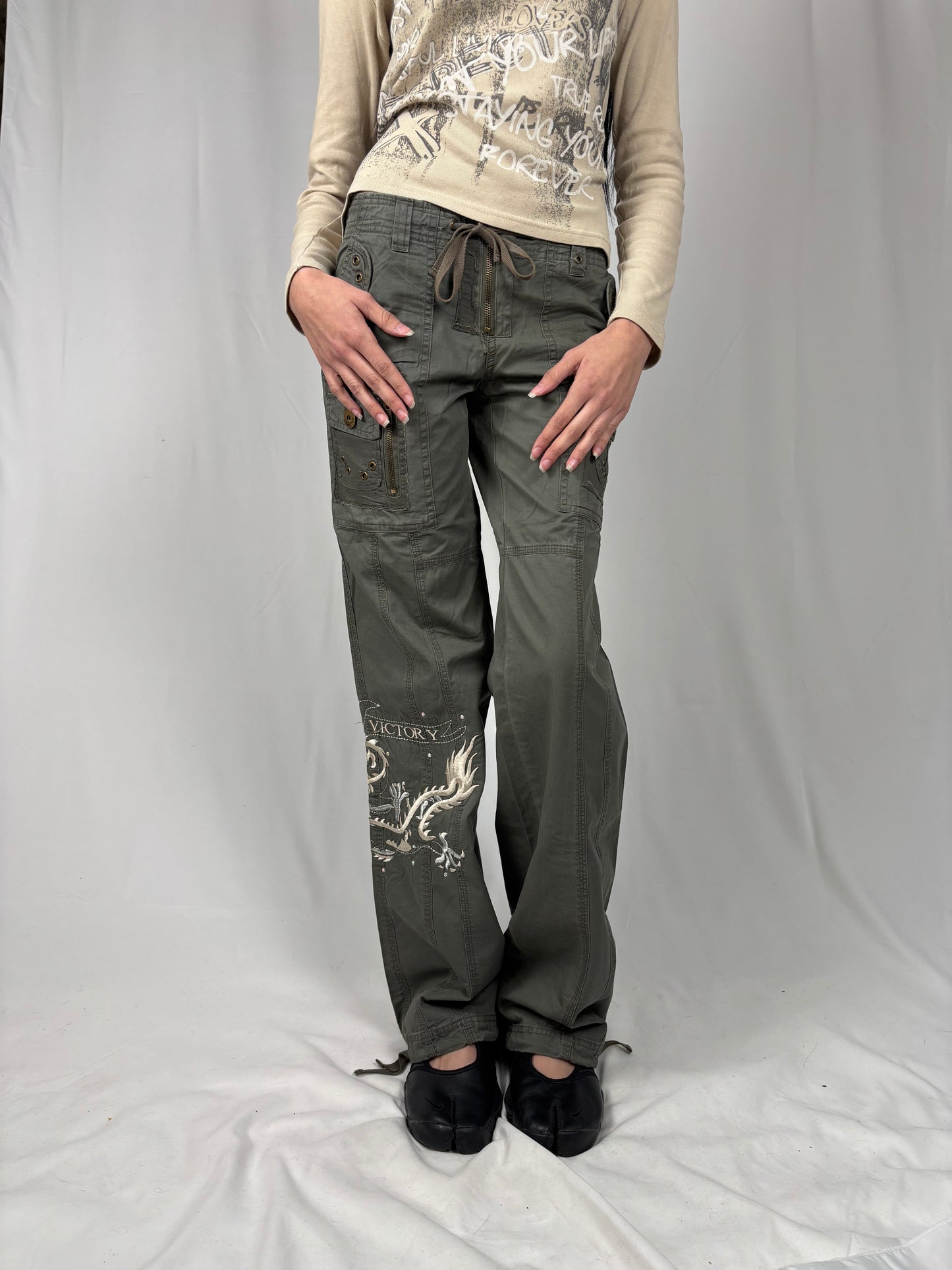 Pantalon corset kaki