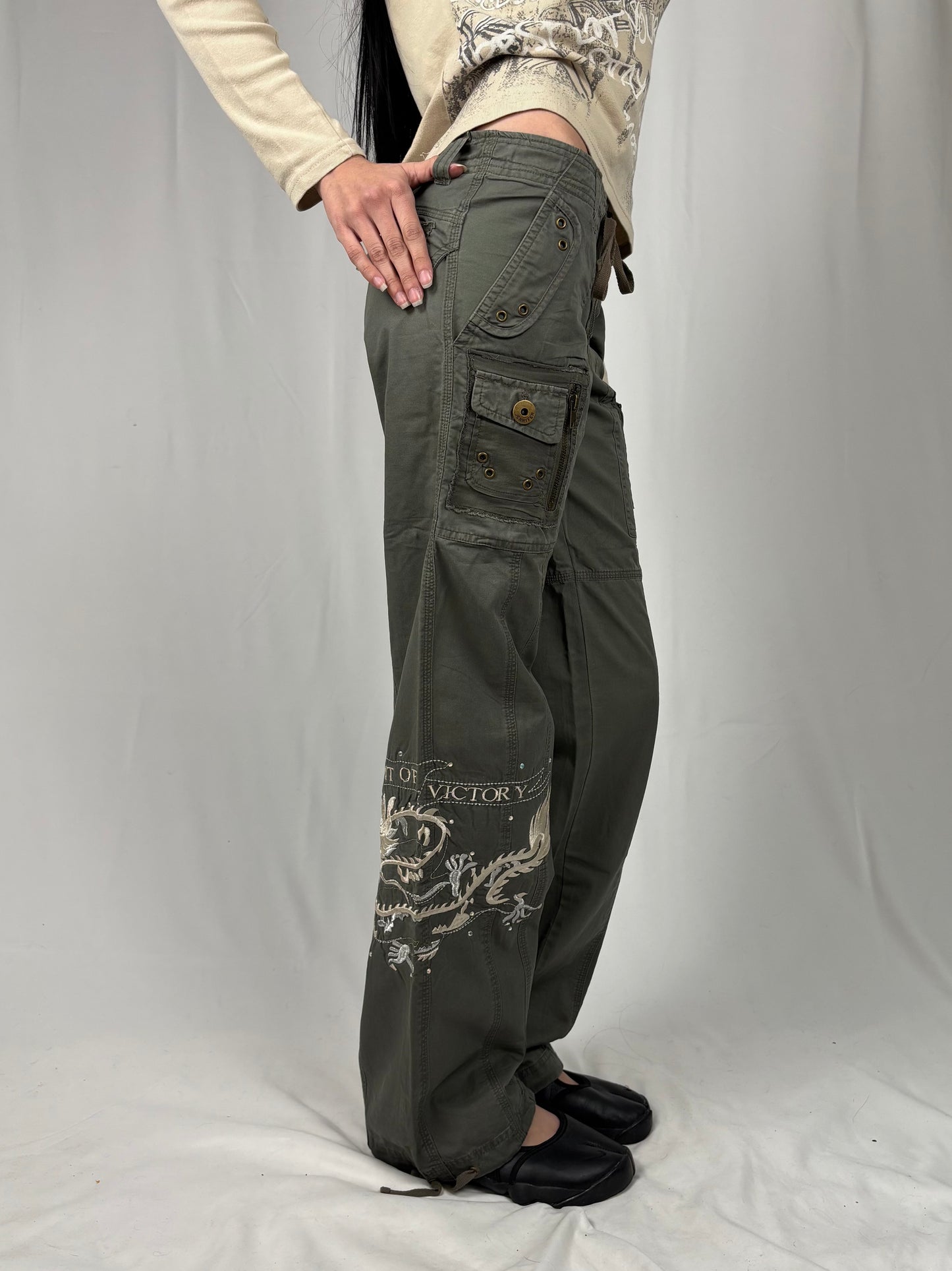 Pantalon corset kaki