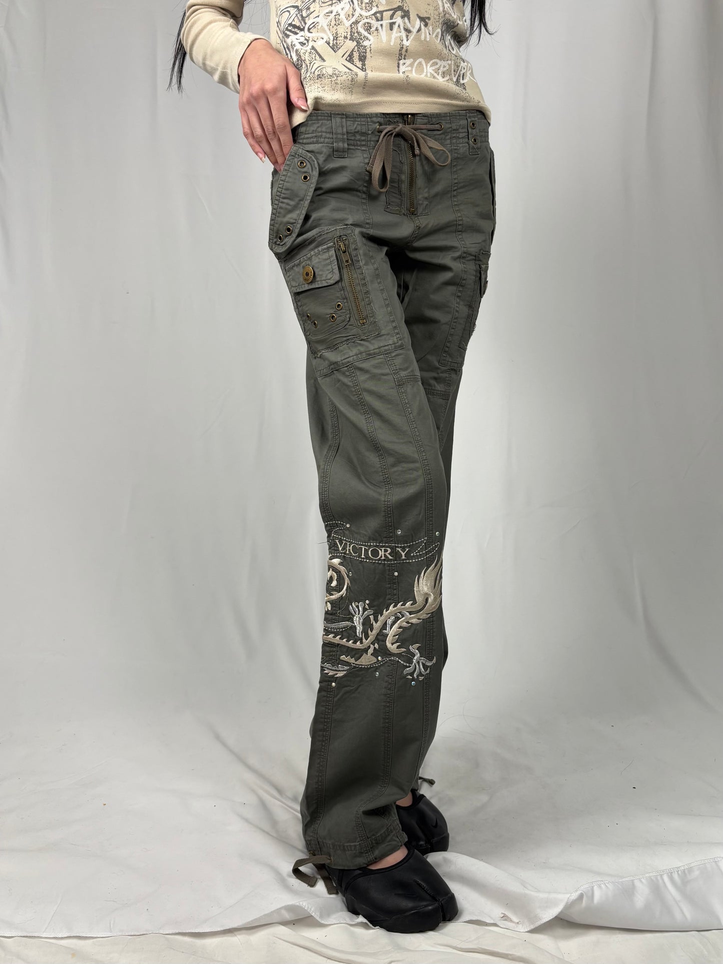 Pantalon corset kaki