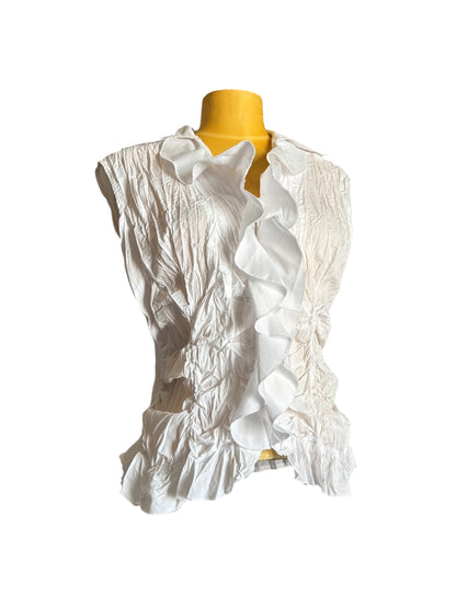 Chemisier zip et froufrou