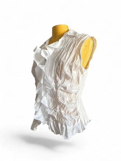 Chemisier zip et froufrou