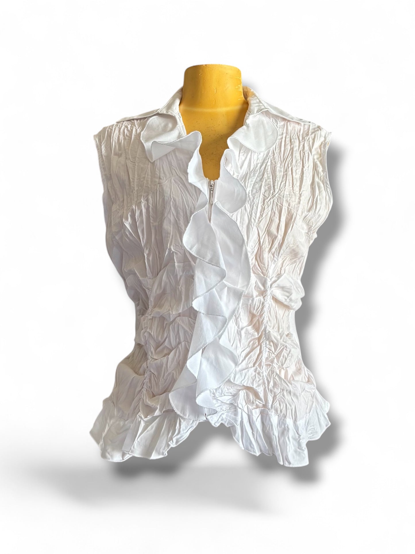 Chemisier zip et froufrou